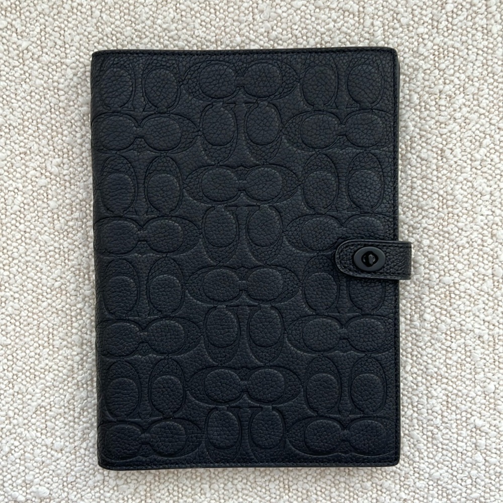Coach Notebook In Signature Leather
